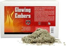 Set di tronchi a gas ventilati per camino braci incandescenti - brilla come vero legno Ember (12 oz)