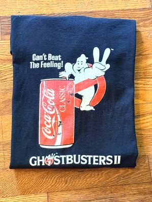 RARE VINTAGE 1989 GRAPHIC TEE GHOSTBUSTERS 2 & COCA-COLA PROMO TEE