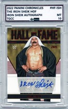 2022 Panini WWE Chronicles Iron Sheik Autographed. Graded 10