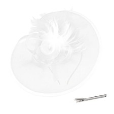 Fascinators Hats for Women Tea Party Hats for Women Vintage Headband White