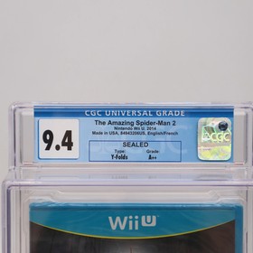 Nintendo Wii U THE AMAZING SPIDER-MAN 2 II - CGC GRADED 9.4 A++! NEW & Sealed!