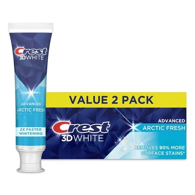 Dentifrice Crest 3D White Arctic Fresh 3.3 oz (93 g) 2 packs - Photo 1/2