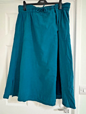 FAB SEASALT BEE ORCHID TEAL ELASTICATED WAIST ORGANIC COTTON LINED SKIRT SZE 20!