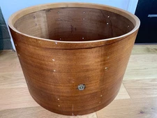 Wm F Ludwig WFL 14 x 22" Bass Kick Drum Shell Raw Project w Silver Badge 40s Vtg