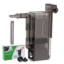Aquarium Surface Skimmer up to 50 Gallon Aquariums, 132GPH Flow Skimmer with ...