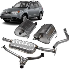 Fit 2009-2013 Subaru Forester 2.5L Natural Aspirated Dual Exhaust System Muffler