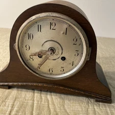 Vintage Mantle Clock Made AS IS For Repair Or Parts Only