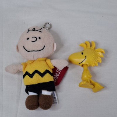 Aurora 2015 Peanuts Charlie Brown Plüsch-Schlüsselanhänger Clip Charm & McDonalds Woodstock