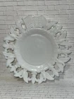 Vintage Westmoreland Milk Glass Butter Opaline Plate with American Flag & Eagles