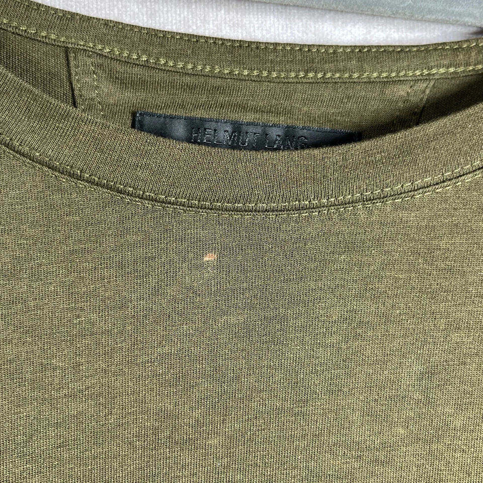 Camisa Helmut Lang Mujer Talla XL Verde Mangas Largas Cuello Redondo Minimalista Informal Foto 4 de 4