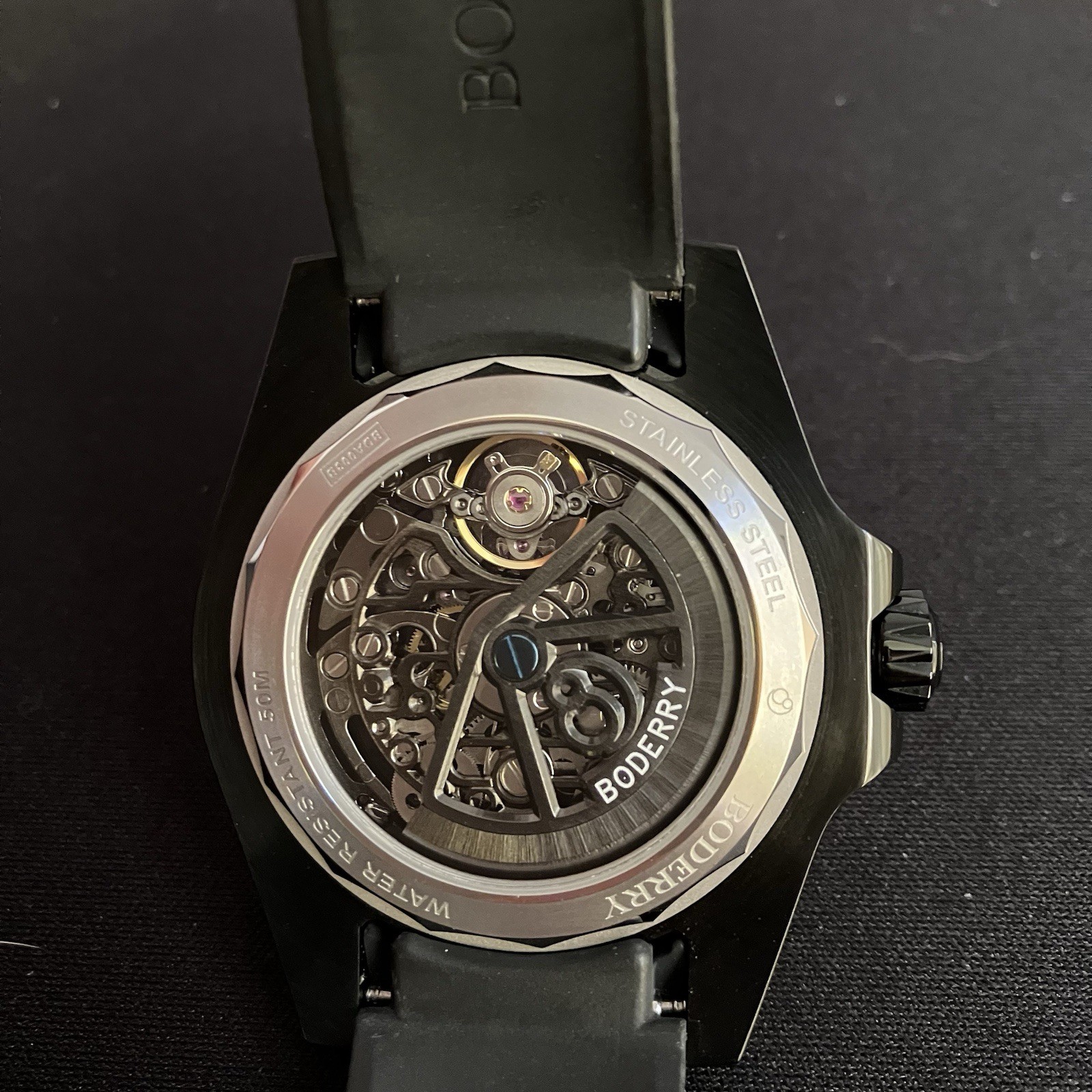 BODERRY WINDMILL 40mm Automatic Watch Skeleton Di… - image 2