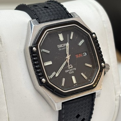 Vintage Rare Mens Seiko 6923-5079 “Sports 100” Day/Date Watch
