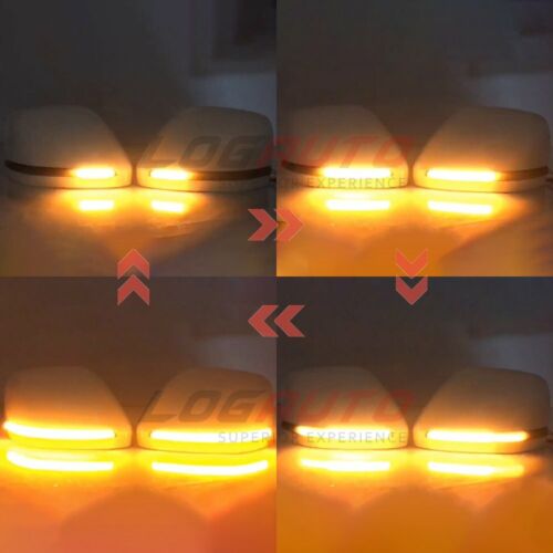 For Nissan Patrol 2016-2019 LED Rearview Side Mirror Dynamic Turn Light Milky - Picture 10 of 10