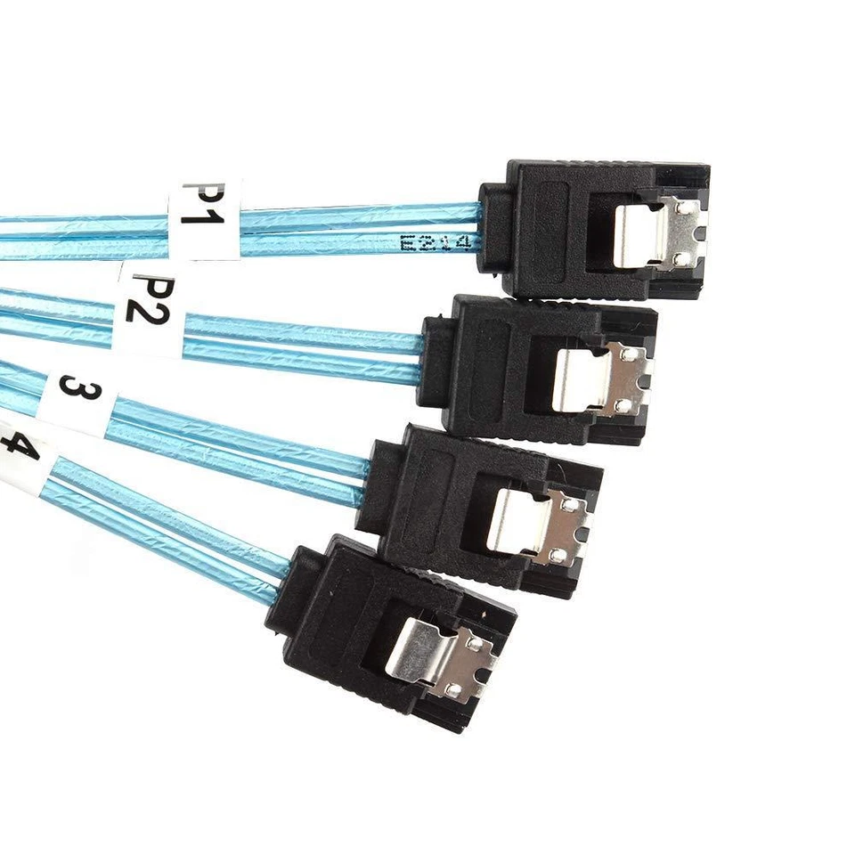 Mini SAS 36Pin (SFF-8087) Male to 4 x SATA 7Pin Female Target Cable 1m - Image 4 of 4