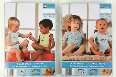 4 St.(2 x 2er Set) Babybody 2,90  /St(inkl.MwSt) 100%Baumwolle SNOOPY-Motivdruck