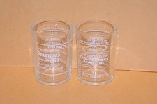  2 Vintage Seagram's Gin Perfect Martini Glasses Shot Glass New Old Stock