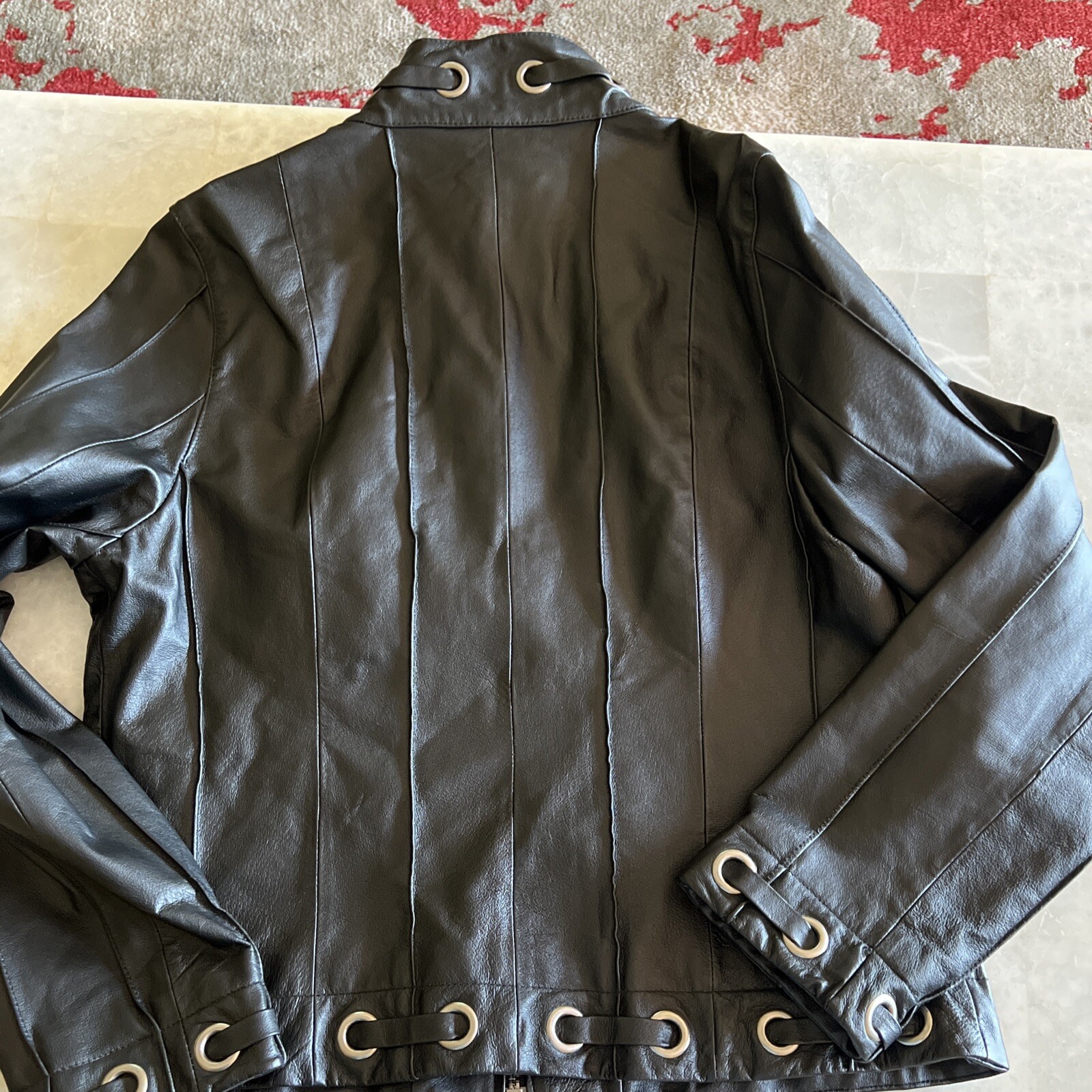 Spanner  Leather   Biker Jacket Full Zip Women's … - image 4