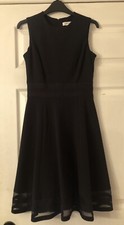 Calvin Klein  A-Line Dress, Sleeveless, Black,  Women`s Size 2, Zip Up Back