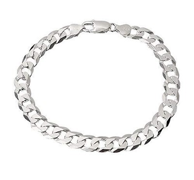 Herren Damen 8 mm Sterling Silber Kette Armband | 18 cm-23 cm