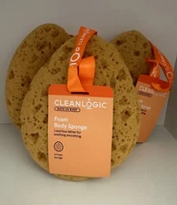 Cleanlogic Bath and Body Foam Loofa Body Sponge 3 Count  (Beige)
