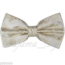 Beige Men's BUTTERFLY Design Pretied Bow tie Prom Wedding Formal Formal