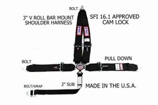 RJS SFI 16.1 CAM LOCK 5PT RACING V HARNESS RO...
