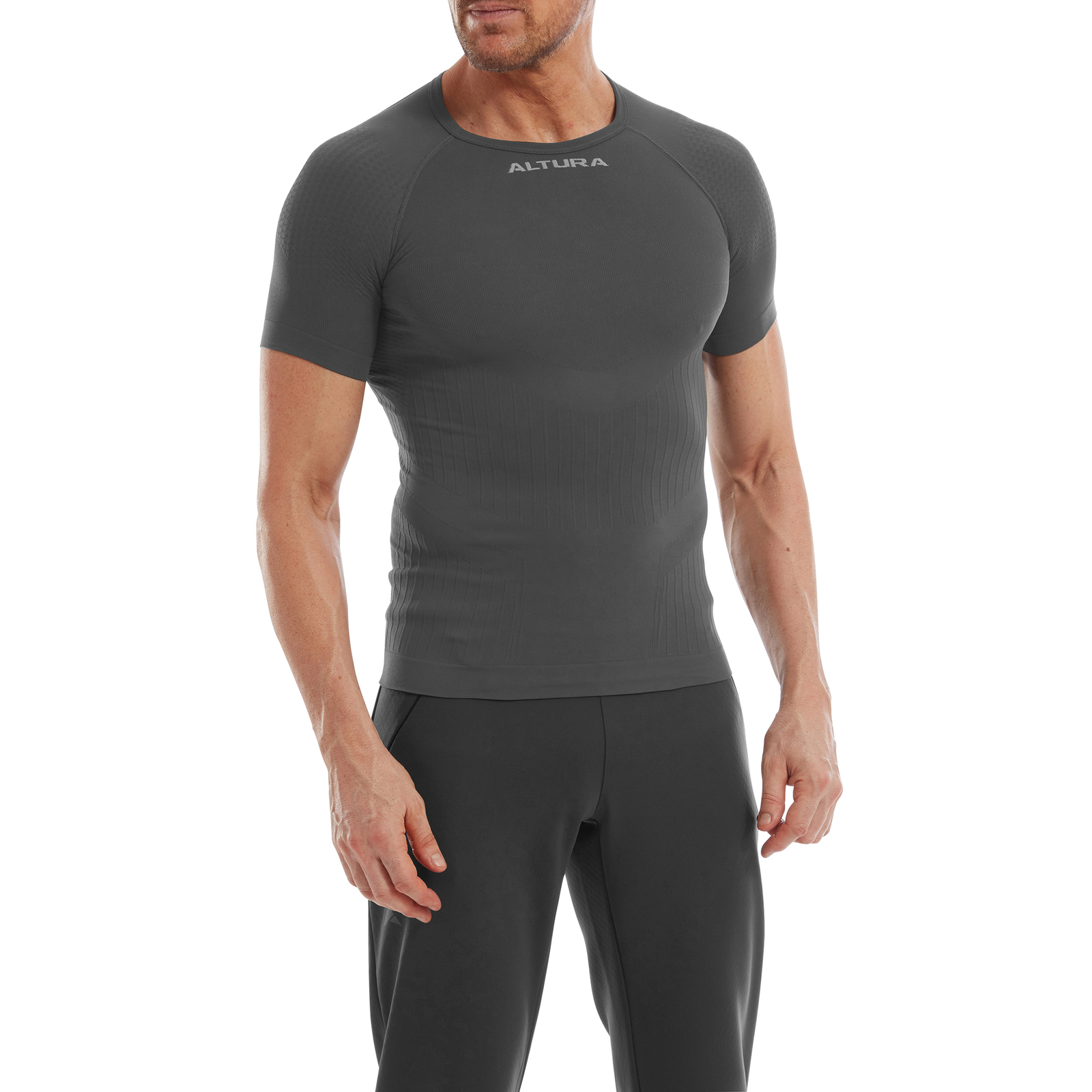 Altura Tempo Seamless SS Baselayer Unisex Grigio (Charcoal) XL