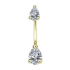 Belly Button Ring 14G Surgical Steel Barbell Belly Ring Navel Piercing Jewelry