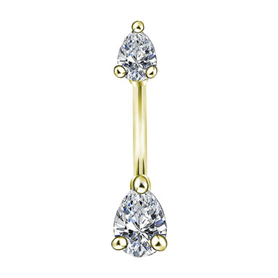 Belly Button Ring 14G Surgical Steel Barbell Belly Ring Navel Piercing Jewelry