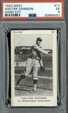 1922 W501 #17 Walter Johnson - PSA 5