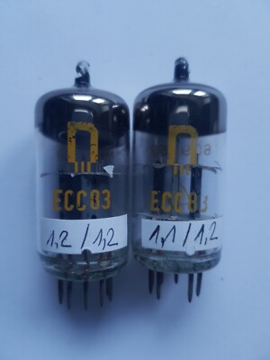 Balanced Pair ECC83 / 12AX7 RFT ''1''  NOS -  nr 10