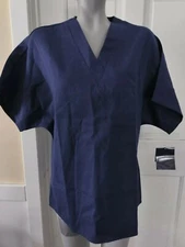 Medifit Navy Blue Nursing Scrub Top Size S NWT