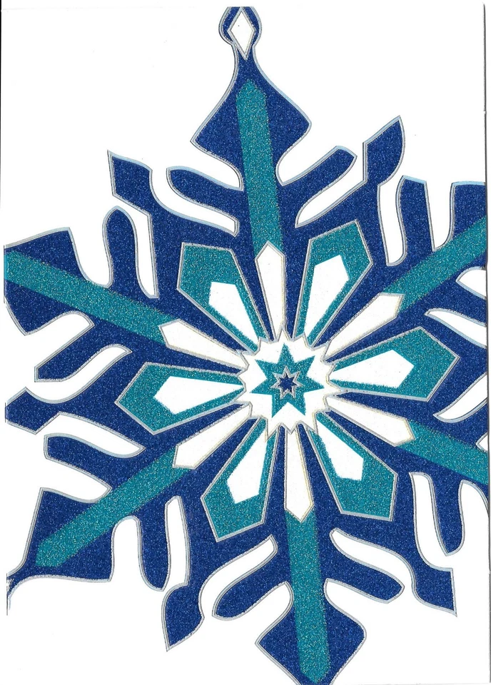Blue Snowflakes Ornament Greeting Cards By Paper Magic - Set of 5 - Image 2 of 4