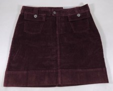 Patagonia Burgundy Deep Red Corduroy Stretch Cotton Fall Mini Skirt Womens 4 NWT