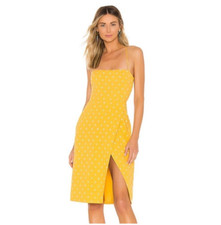 Majorelle Sz S Yellow Daisy Midi Dress NWOT 