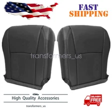 Driver & Passenger Replacement BOTTOM Seat Cover Black For 2004-2009 Lexus RX330