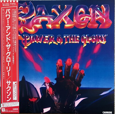 Saxon / Power and The Glory 1983 Rare Carrere P-11335 LP JAPAN M Vinyl Record 美品