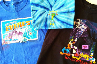 BOYS DISNEY THEME PARK SHIRT LOT OF 3 Everest Tower of Terror Rainforest Cafe