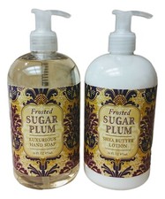 Greenwich Bay FROSTED SUGAR PLUM Shea Butter Hand Soap Lotion Set, 16oz. Each