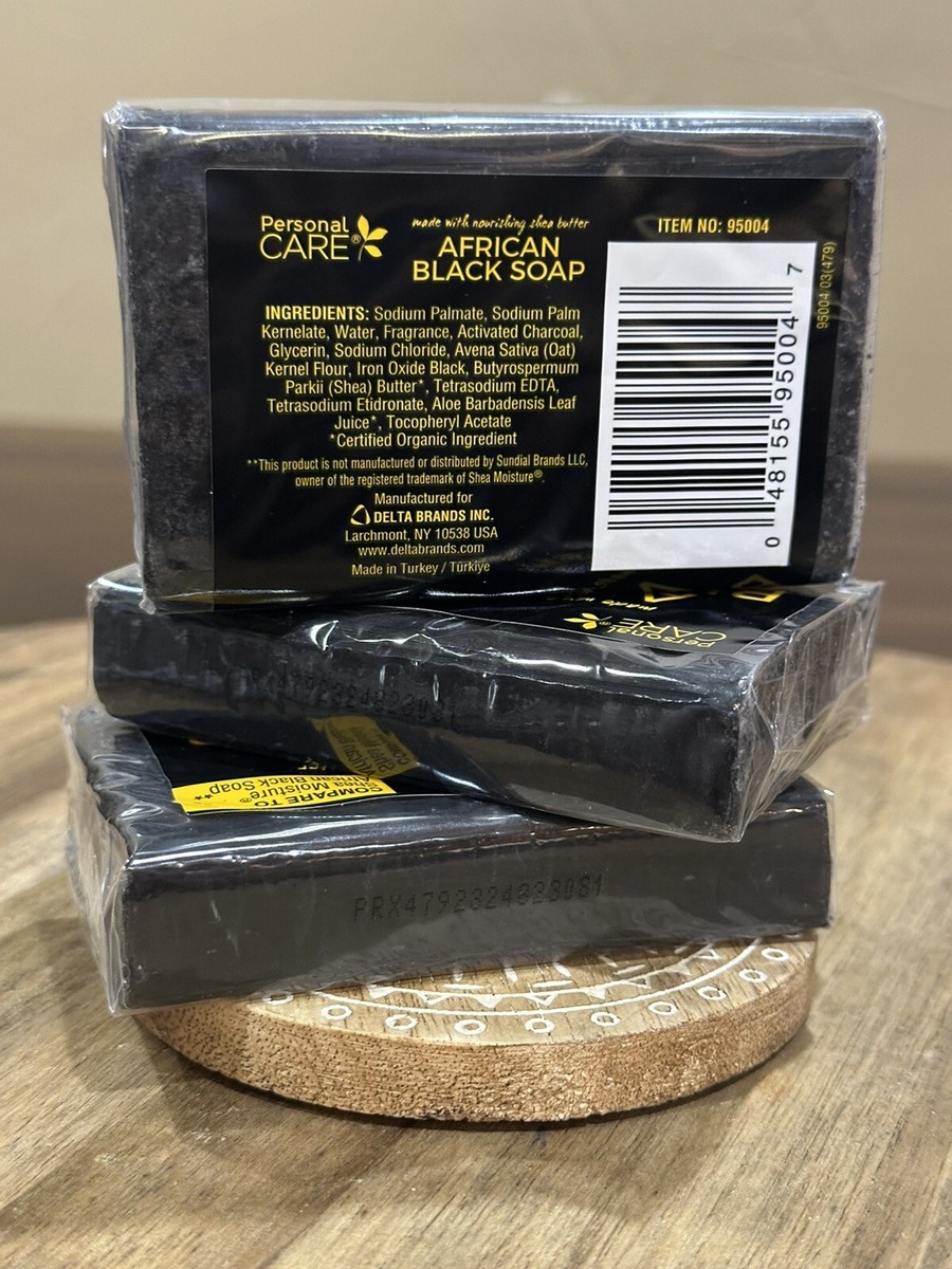 Personal Care African Black Soap With Shea Butter 4oz