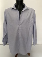 Penguin Heritage Slim Fit White Geo Print Button Up Sport Long Sleeve Shirt 17