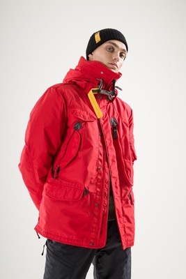 PARAJUMPERS MEN'S ''Right Hand'' Long JACKET DOWN ''GOBY'' BLACK Stone Island Large