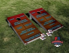 Drinking Game Cornhole Board Vinyl Wrap Skins Laminated Sticker Set