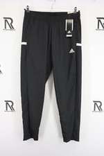 NWT Womens Adidas Aeroready Black Athletic Windbreaker Track Pants Tapered Leg