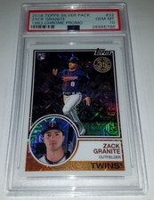 ZACK GRANITE 2018 TOPPS SILVER PACK 1983 CHROME REFRACTOR RC PSA 10 GEM MINT