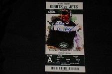 COACH REX RYAN SIGNED AUTOGRAPHED TICKET STUB CARD NEW YORK JETS