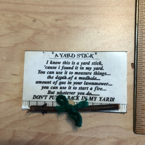 Yard Stick sign; Vintage