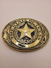 The State of Texas Men's/Women's Gold-tone Belt Buckle Lone Star