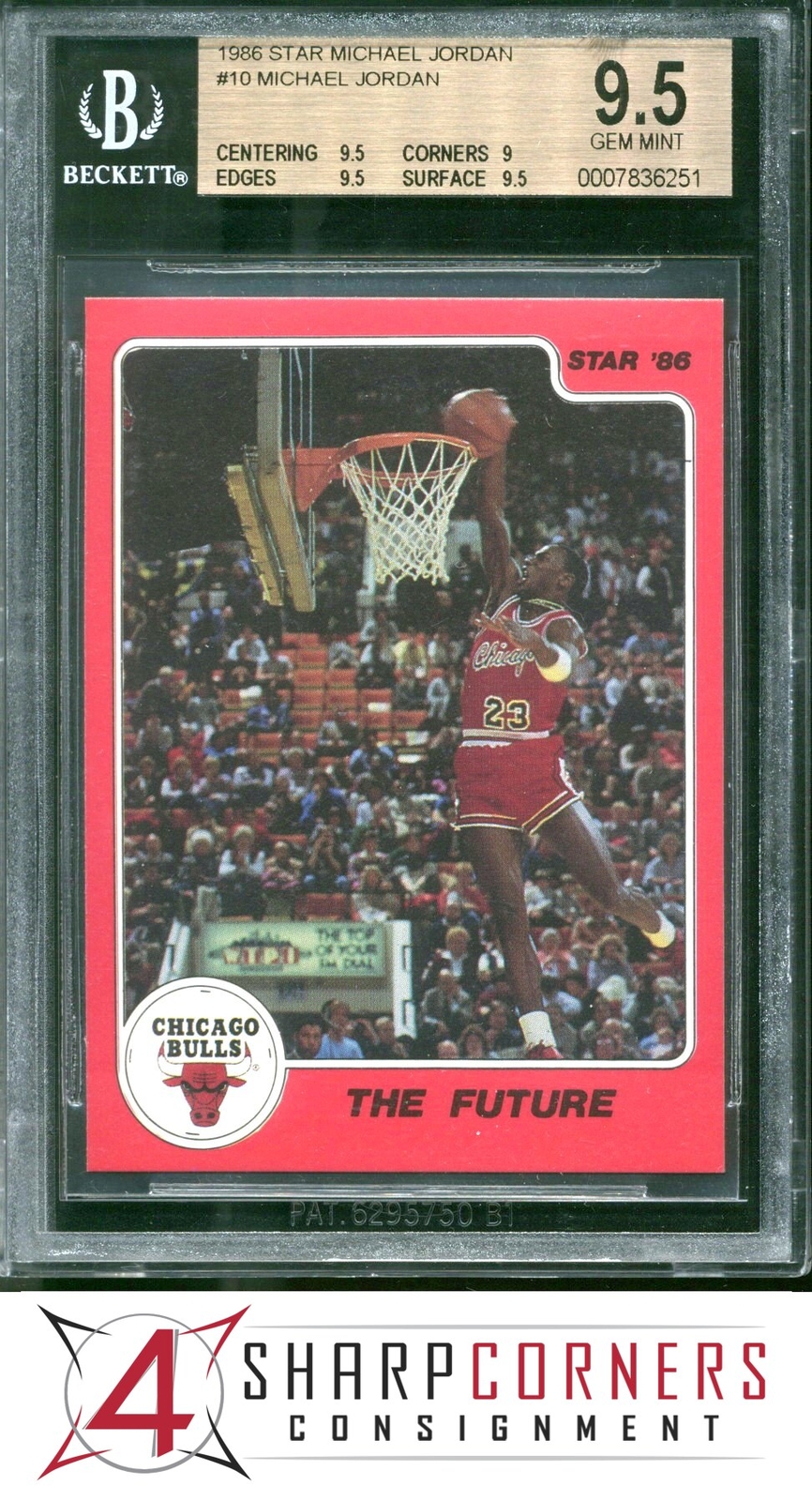 1986 STAR MICHAEL JORDAN #10 RC HOF THE FUTURE BGS 9.5 GEM MINT