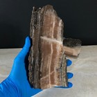 5.67lbs 4pcs  Banded Calcite Crystal Mineral Slab Stone Rough Rock QXT-6 — photo 3